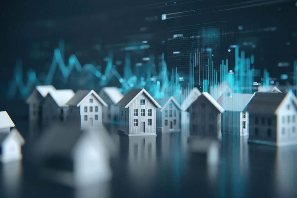 houses and data charts